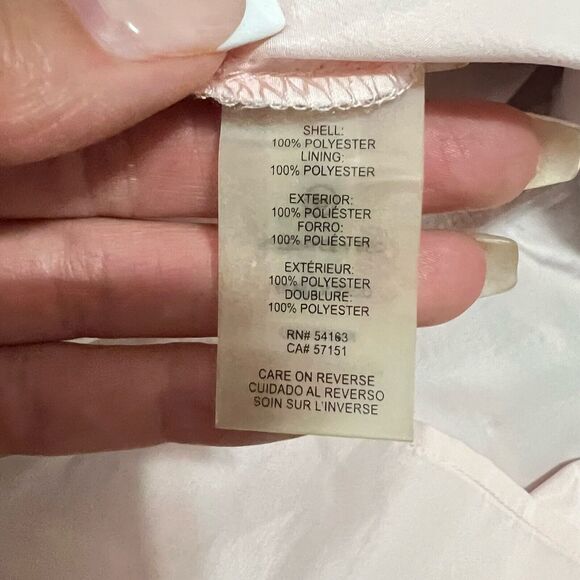 Karl Lagerfeld Mini Dress Size 2 White Blue Leaf Print Ruffle Sleeve Hem Texture - Picture 8 of 8